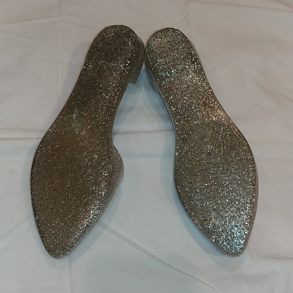 Jeffrey Campbell Silver Glitter Rain Flats - Picture 4 of 5
